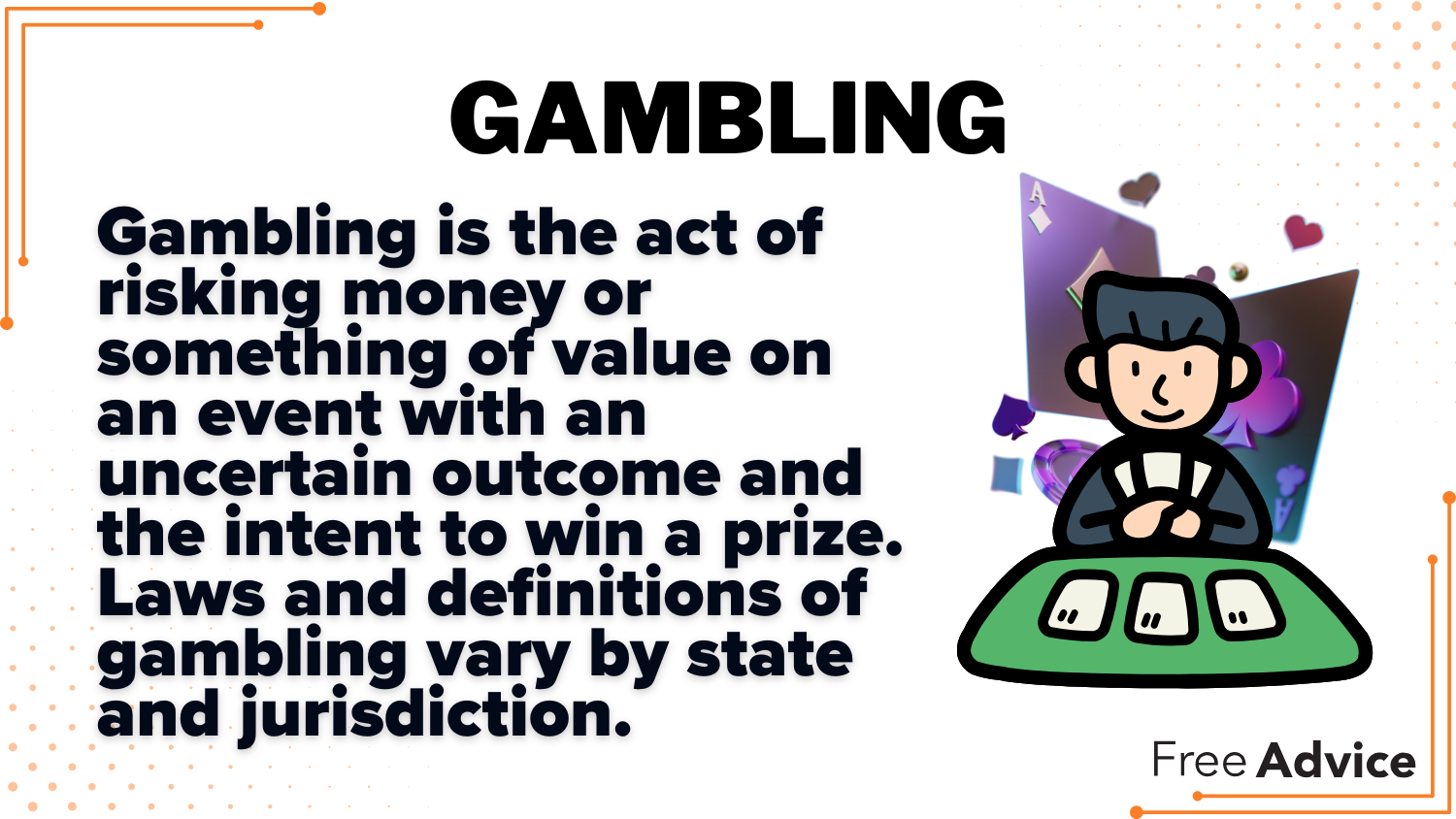 social gambling laws: gambling definition card