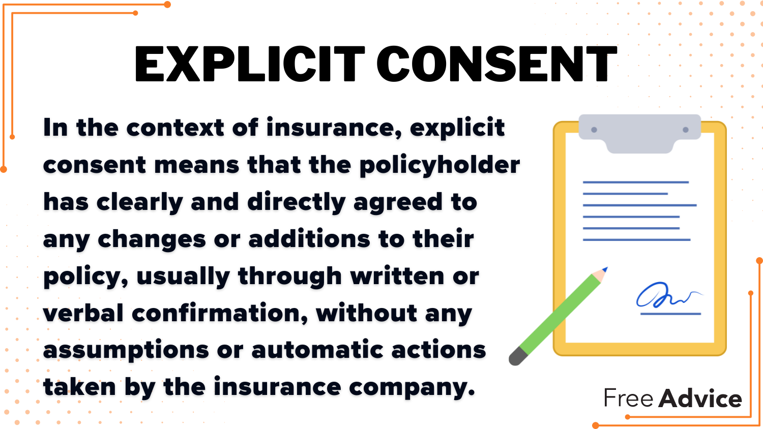 Explicit Consent Definition Card: Can an insurance company add someone to a policy without consent?