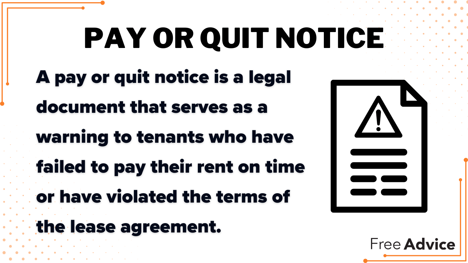 Pay or Quit Notice Definition Card: Eviction Notices