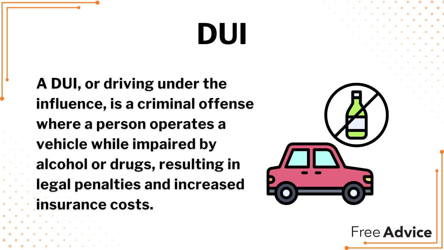 Best Car Insurance After a DUI in Nevada: DUI Definition Card