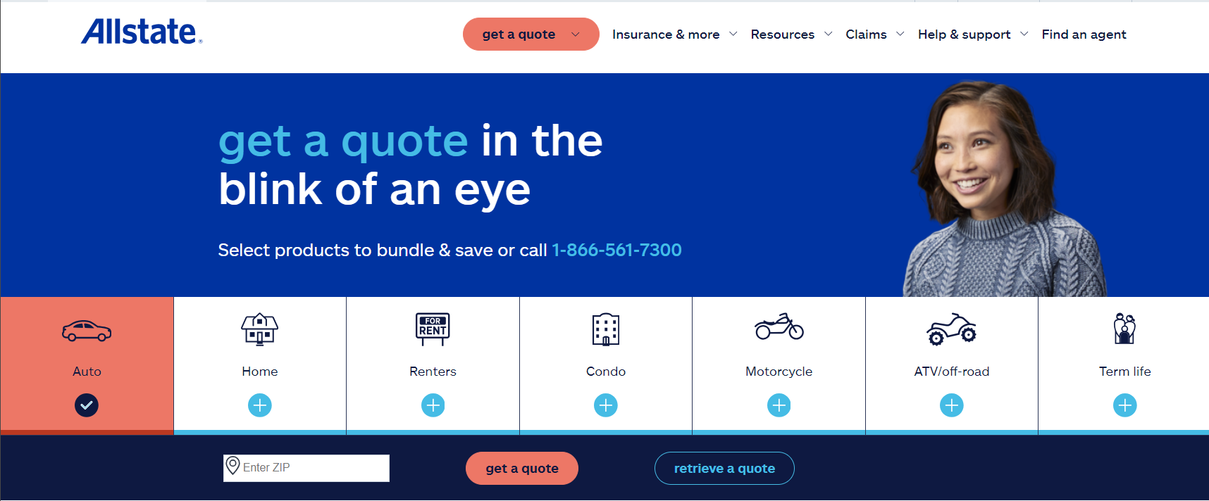 Allstate Homepage: Allstate vs. State Farm Car Insurance 