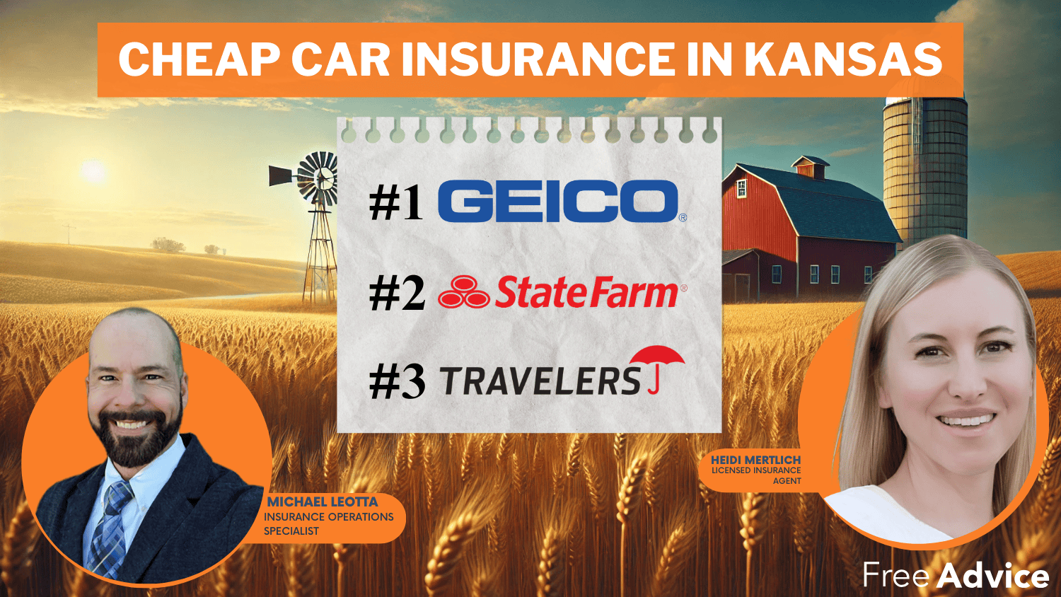 Cheap Car Insurance in Kansas: Geico, State Farm, and Travelers